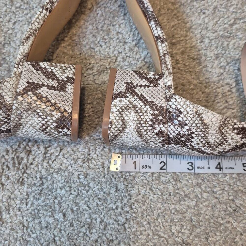 Mango Snake Skin Block Heel Sandals Shoes Size 9.5 — image 7 of 7